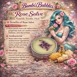LOW STOCK! Hand Crafted Rose Salve 2oz Tin